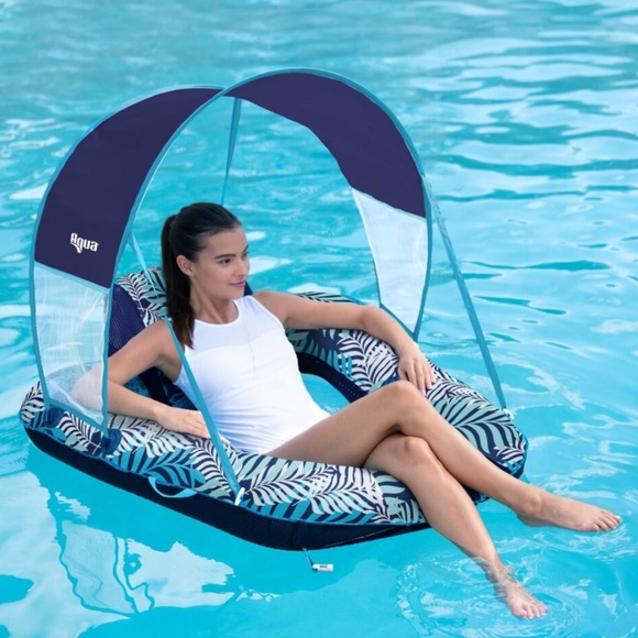 Aqua Leisure Zero Gravity Lounge w Removable Canopy Inflatable